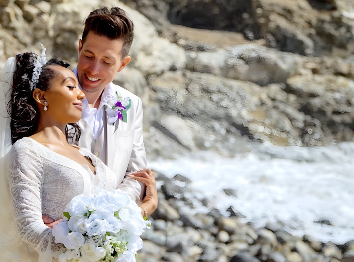 Peaceful...as the beautiful sun, shines on us, sweetly wrapped in each other’s passionate and loving arms!!❤💍❤ Enjoying the blessings that come with being one...Husband &amp; Wife!👑👑🕊☘☘

More celebrating with family to come,  countdown begins!😃🙌🏽🎉💝💕 #bride #husbandandwife