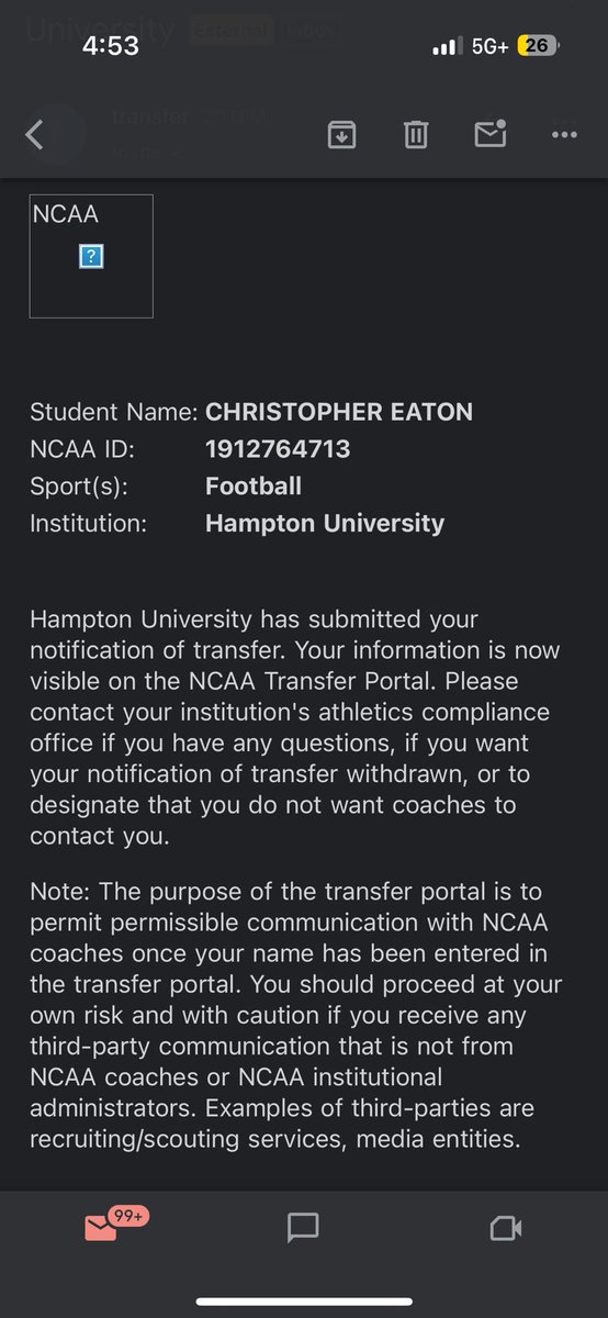 Chris_Eaton22's tweet image. I am officially in the Transfer Portal as a Graduate transfer student and available to speak with coaches immediately. 

Started every game this past season and consistently contributing in key areas such as sacks, interception, TFL’s, touchdown, tackles, etc. 
Some Film Below⬇️