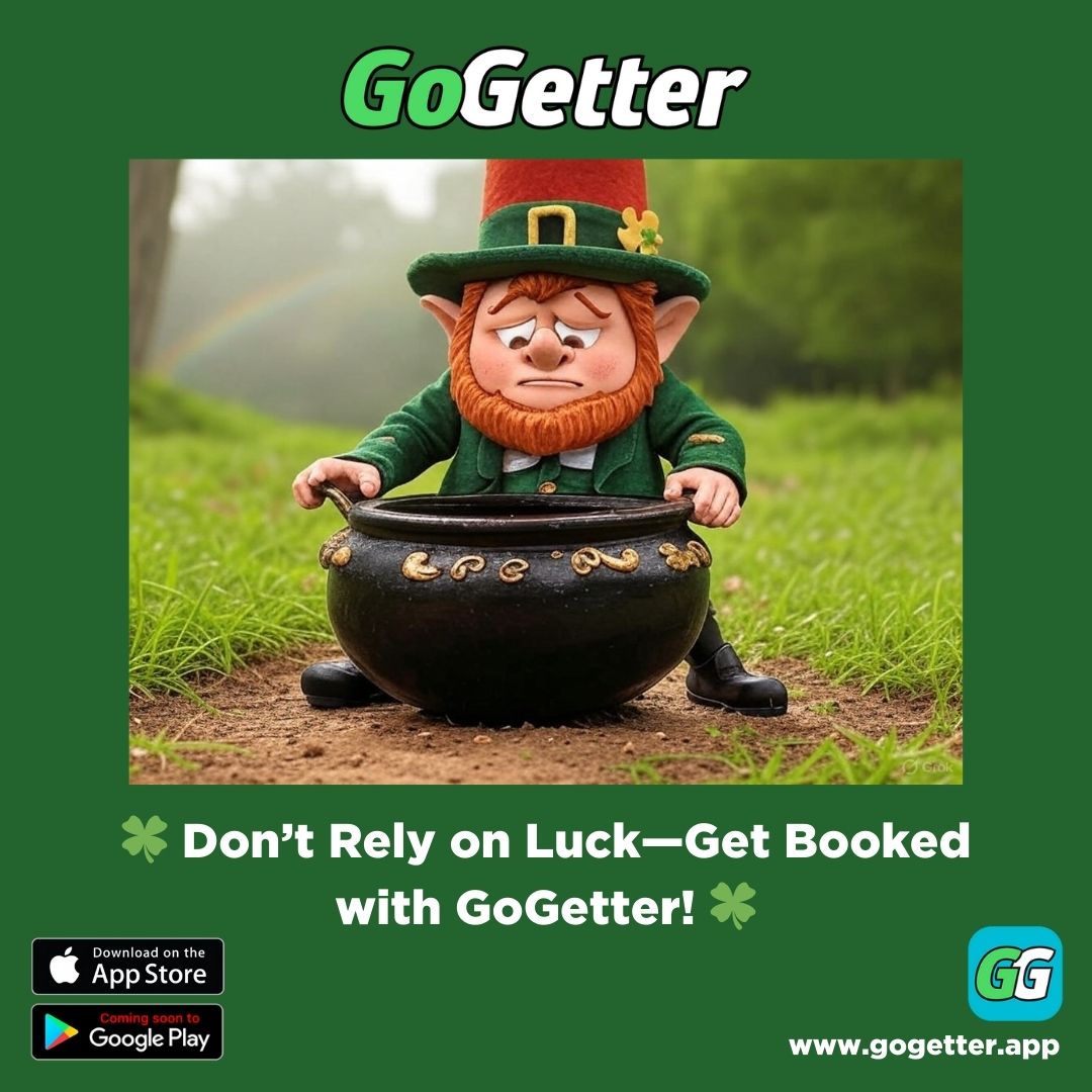 GoGetter_App's tweet image. This St. Patrick’s Day, forget four-leaf clovers—GoGetter is the real game-changer! 🌈💼

✅ Clients find &amp;amp; book you instantly 🍀
✅ No more chasing payments 💰
✅ Stay organized 😌

#GoGetter #StPatricksDay #LuckyYou #BeYourOwnBoss #SideHustle #EntrepreneurLife 🌈🍀