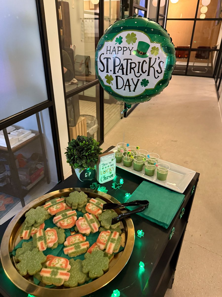 Celebrating St. Patty’s with our office! 🍀🌈