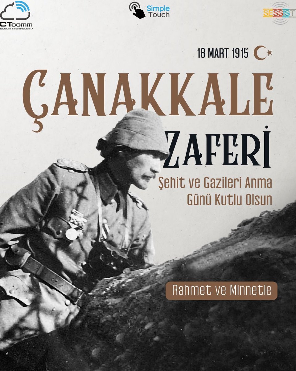 18 Mart 1915 Çanakkale Zaferi'nin 110.Yıldönümünde,tüm şehitlerimizi saygı ve minnetle anıyoruz.
#ÇanakkaleZaferi #18Mart1915 #ÇanakkaleDestanı #GaziMustafaKemalAtatürk #ÇanakkaleŞehitleri #MilliMücadele #ÇanakkaleGeçilmez #ŞehitlerimiziSaygıylaAnıyoruz #ÇanakkaleZaferi110Yaşında
