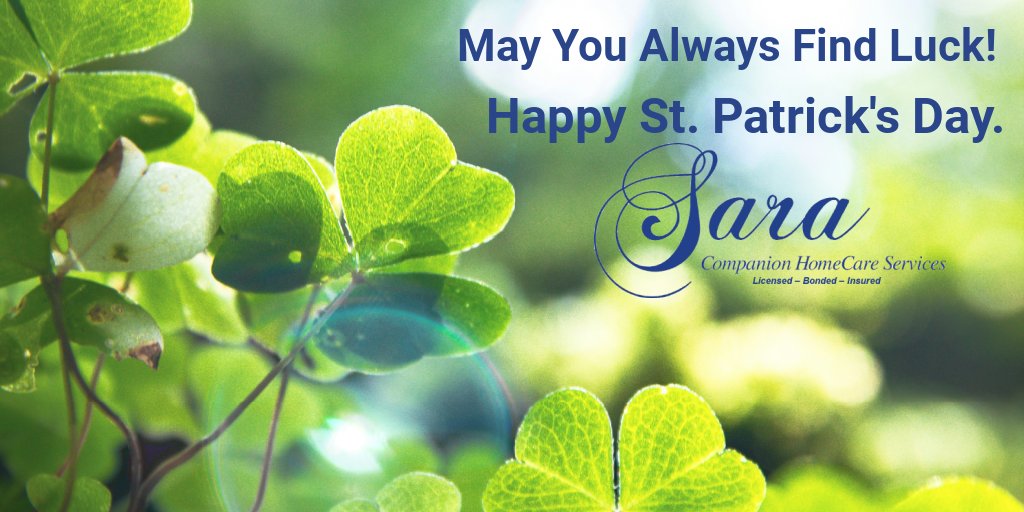 The beautiful thing about living in New York is that there are so many different cultures and celebrations to learn more about them.

Happy St. Patrick's Day to you and may you find some Irish hospitality wherever you go.

Sara Companion HomeCare Services
516-837-3388