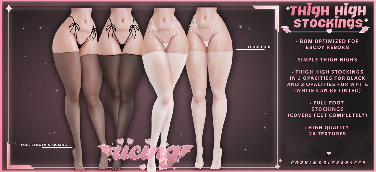KawaiiFeedSL's tweet photo. iicing: Thigh High Stockings〡March 18th @ Dollholic〡Taxi: https://t.co/CQRS5nF3Xg
#secondlife #metaverse #iicing #dollholic #secondlifeevent #secondlifecontent #kawaiifeed https://t.co/6e9Bs6KimH