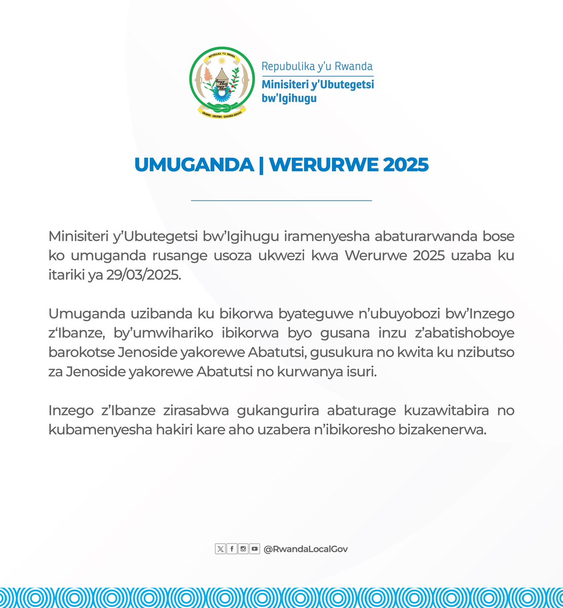 #Umuganda wa Werurwe 2025