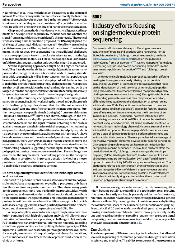 Niko McCarty 🧫 (@nikomccarty) on Twitter photo This is a great review on using nanopores to sequence proteins. Out today.
It covers how nanopores work, why they haven't historically been able to sequence individual proteins, and how researchers are adapting them to solve those problems.
Clear writing throughout. This is a great review on using nanopores to sequence proteins. Out today.
It covers how nanopores work, why they haven't historically been able to sequence individual proteins, and how researchers are adapting them to solve those problems.
Clear writing throughout.