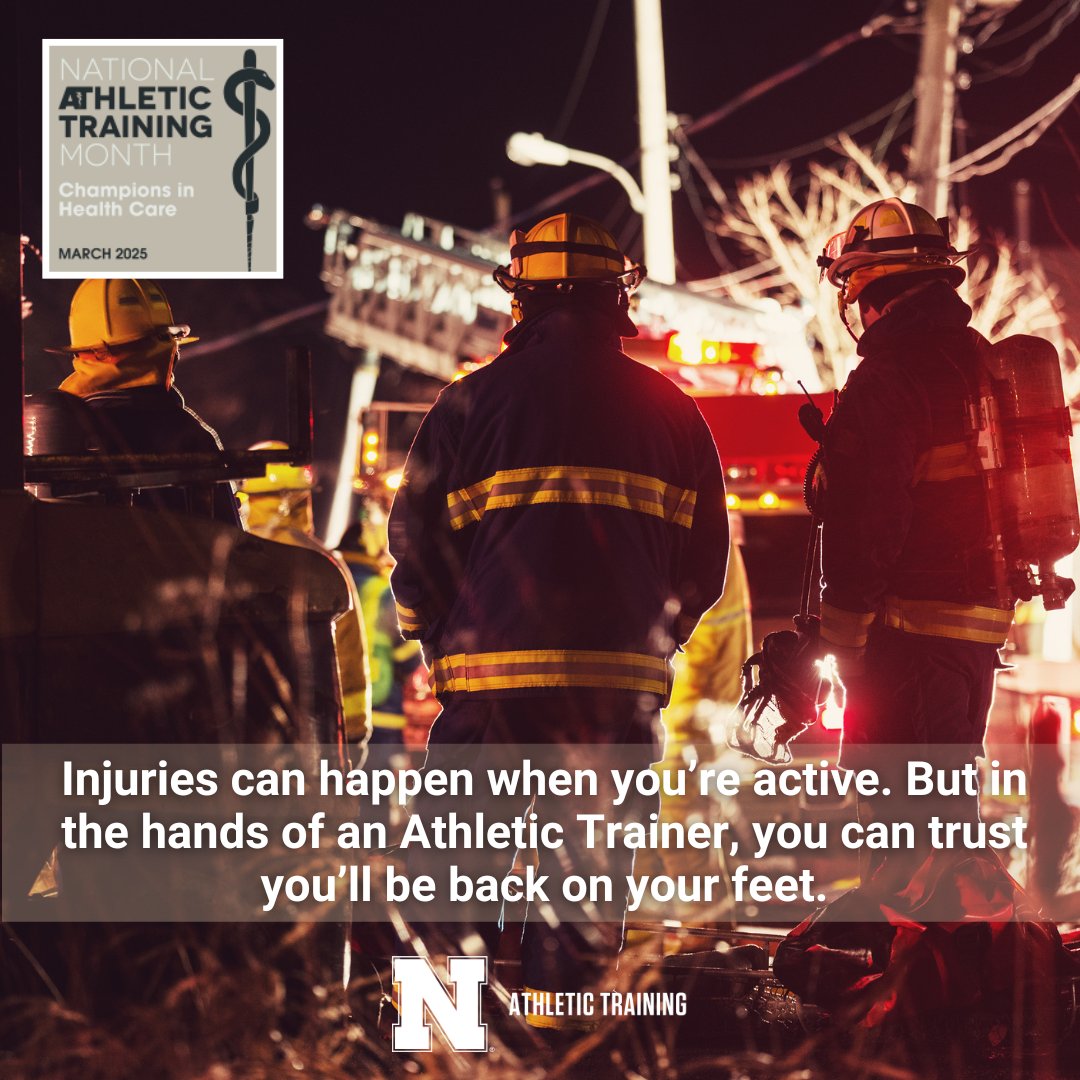 UNL Athletic Training Program (@unl_msatp) on Twitter photo Did you know that certified athletic trainers support diverse active populations beyond just athletes? From performing arts to the military, schools, and hospitals! At UNL, we develop compassionate healthcare pros ready to serve all communities: go.unl.edu/absi #NATM2025 Did you know that certified athletic trainers support diverse active populations beyond just athletes? From performing arts to the military, schools, and hospitals! At UNL, we develop compassionate healthcare pros ready to serve all communities: go.unl.edu/absi #NATM2025