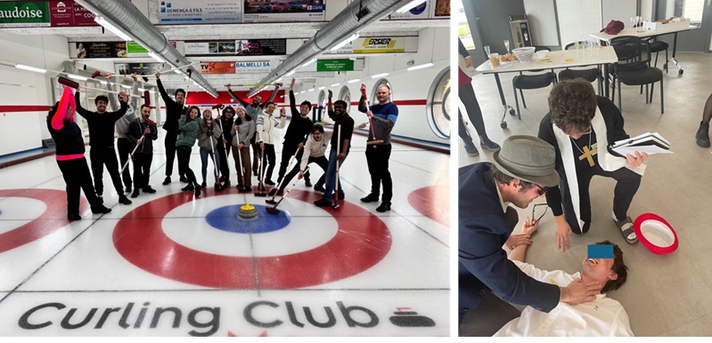 A fun winter LMSC retreat with curling in #Morges and a 'murder mystery' game to solve. A big thanks to <a href="/AnjaTiede/">Anja Tiede</a> and Claire Blaga for the organization 🎯🎉