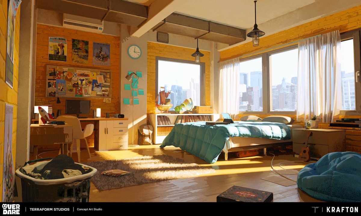 terraformart's tweet photo. Bedroom Interiors designed for @Krafton_inc's project #Overdare

Concept Artists: Oscar Gregeborn, Yura Gvozdenko, @_AlbenTan, Ivan Martinez and @Jamesonedesign

Art Director: Lance Ridenoure

Creative Director: @fmacmanus 

#conceptart #blenderart #digitalpainting #gameart #3d https://t.co/oexJOvNqmg