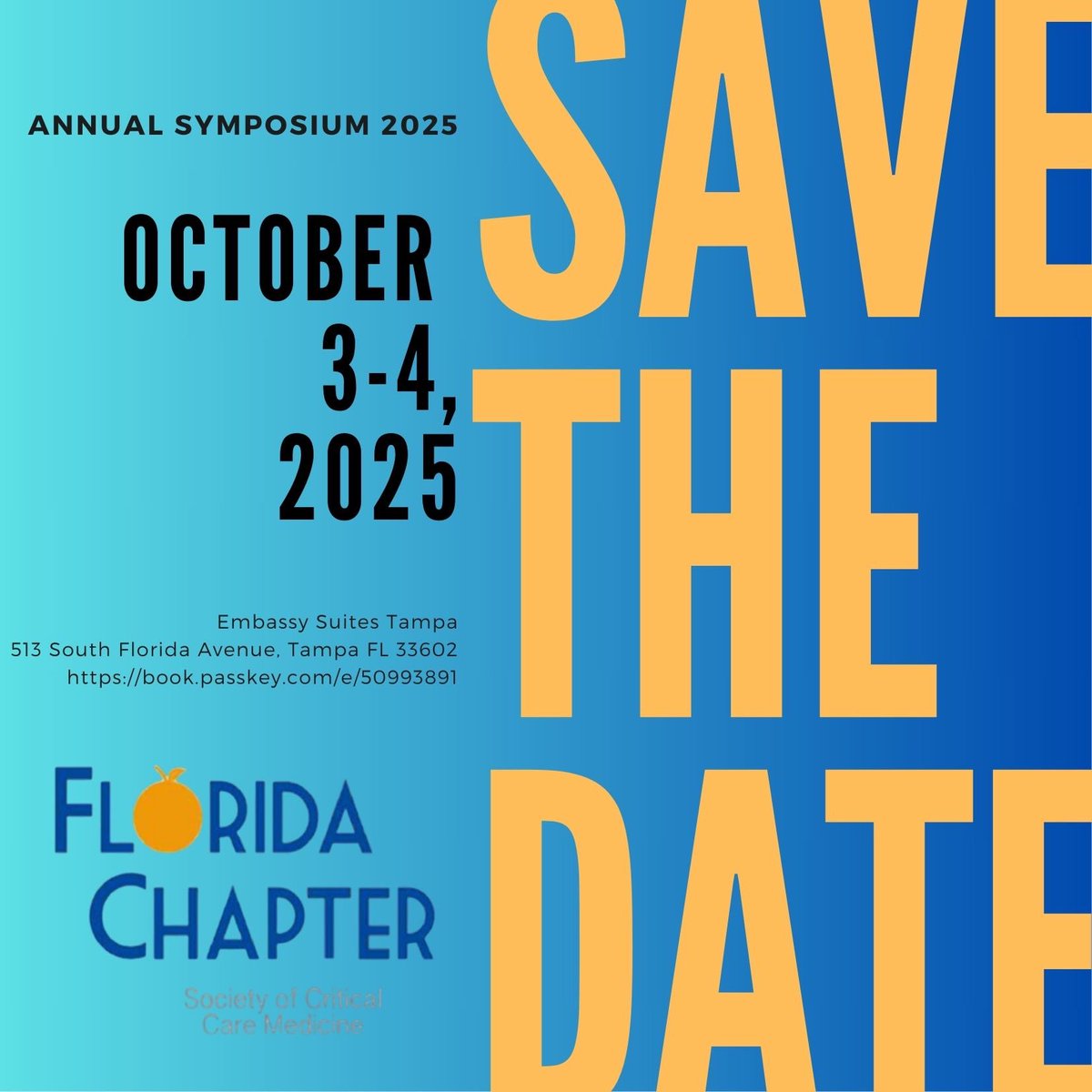 Mark your calendars for the SCCM Florida Chapter 2025 Symposium! This year will be a 2 day event!