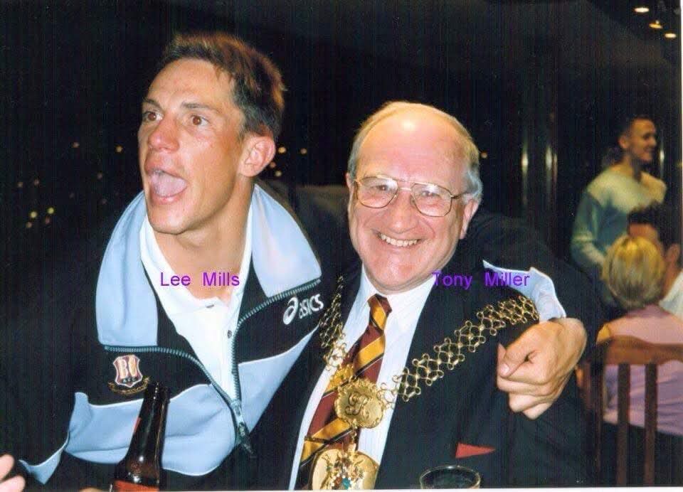 leem1lls's tweet photo. Was sent this photo in a message recently, looks like the mayor of Bradford is enjoying my drunken hug, on the eve of our promotion 🤣⚽️ https://t.co/TfMSLSUwcO