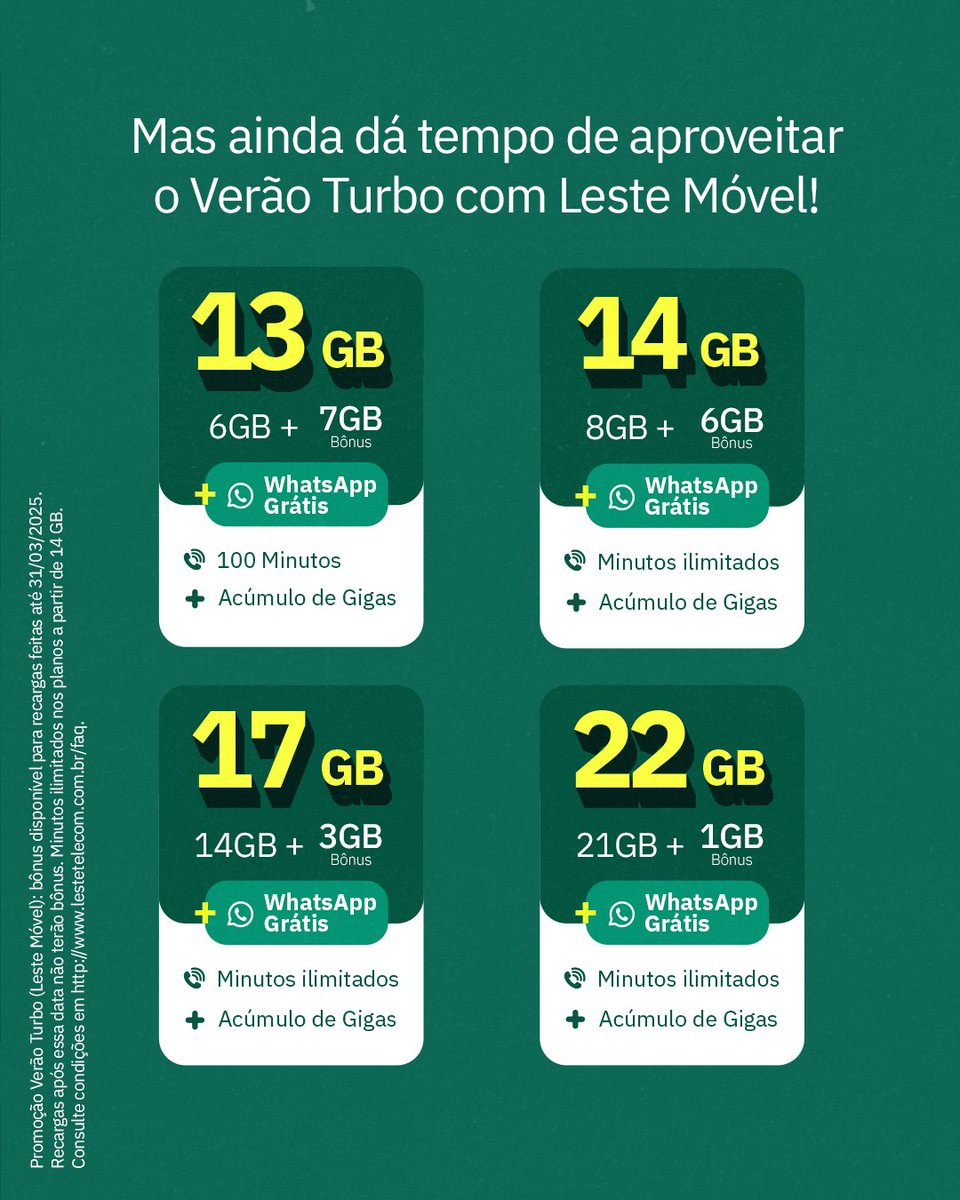 Hoje o adm tá fã de MPB, mas ainda tá de olho em você que ainda não comprou o Leste Móvel e nem aproveitou mais Gigas de internet com o Verão Turbo 🧐