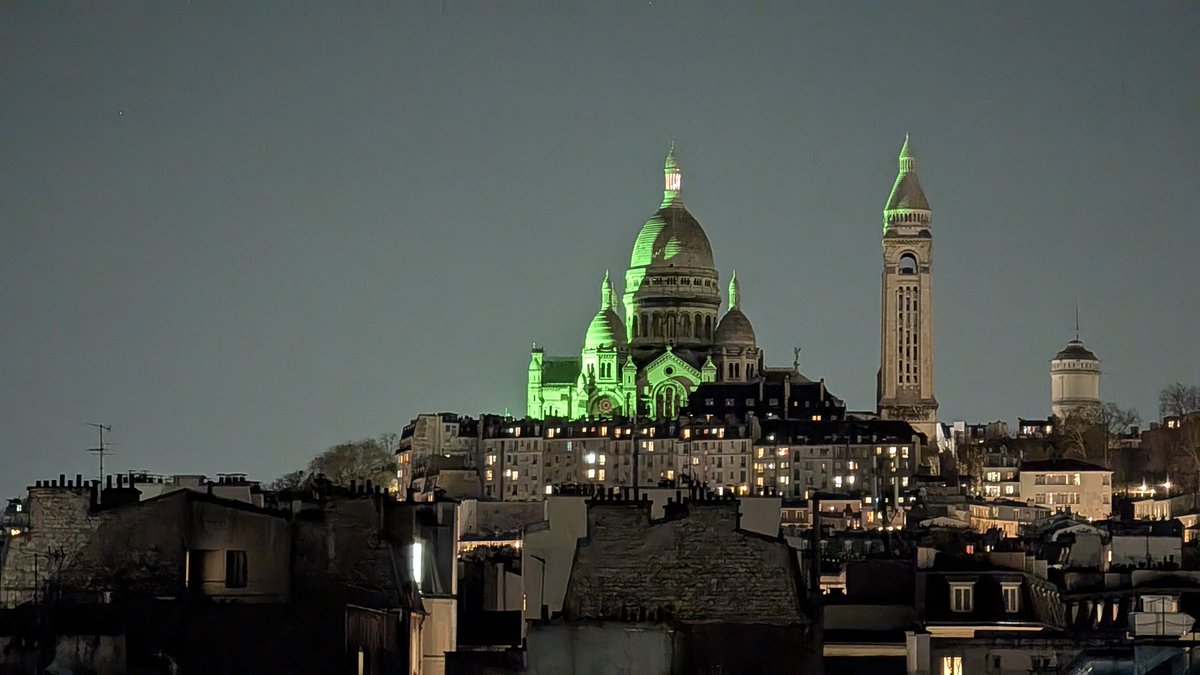 C'est quoi encore leur délire avec cet éclairage vert alien du Sacré Coeur merdiquement réalisé ?