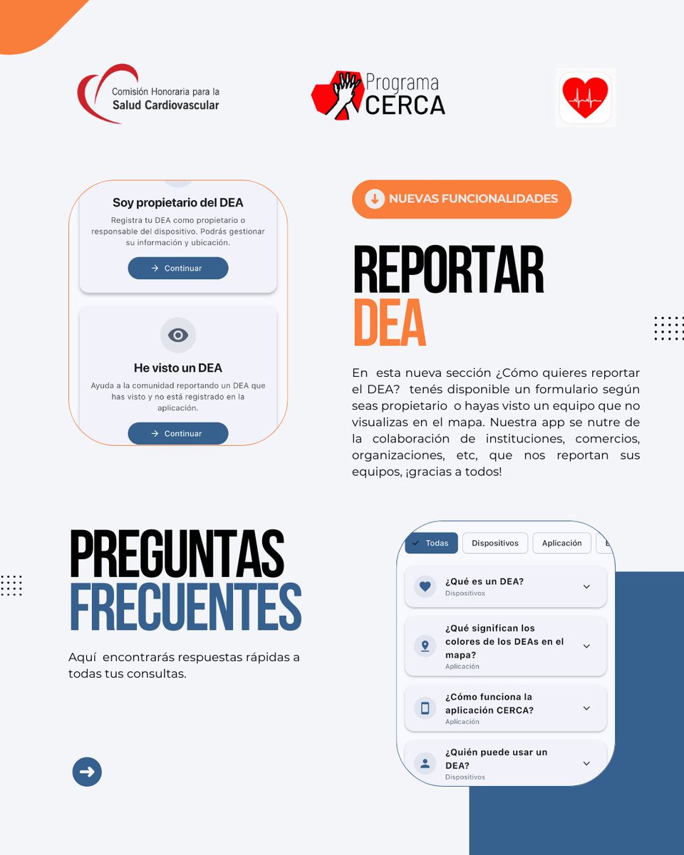 cardiosaluduy's tweet photo. Actualización de nuestra APP CERCA:
✅Nuevas funcionalidades para garantizar un rendimiento óptimo y una experiencia mucho más
fluida.
✅Descarga o actualiza la APP CERCA, juntos
podemos salvar más vidas. ❤️

@VictorDayan1 
@Doc_AleCuesta 
@LuFloriol 
@LauraGarreCastr https://t.co/i9LXWd6lKC