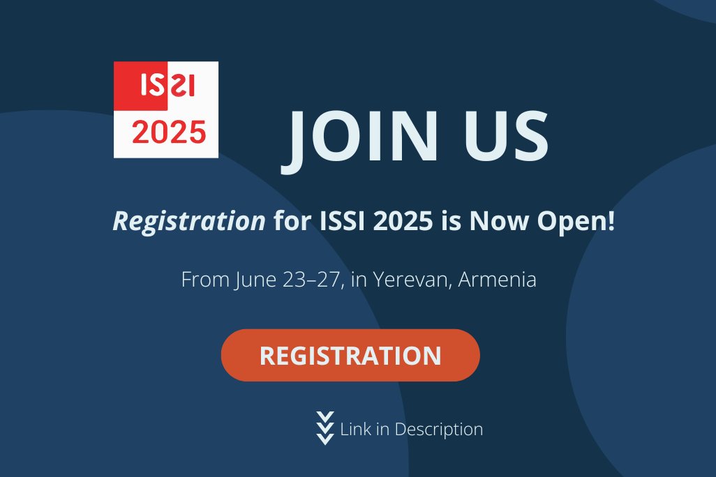 gasparyan258's tweet image. 📢Registration for ISSI 2025 is Now Open!  

🗓️Visit our website for details on registration fees and deadlines: issi2025.iiap.sci.am/registration/

#issi2025 #RegisterNow