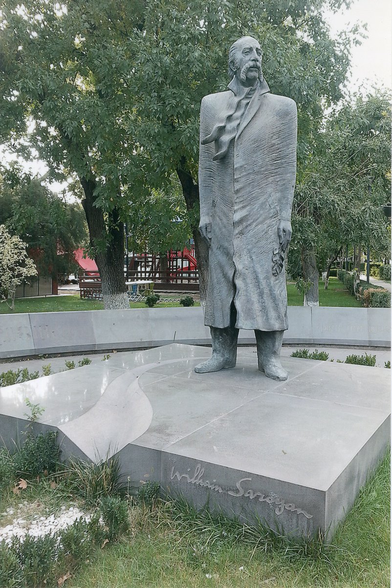 William Saroyan statue in Yerevan. Photo by Richard Kharabian