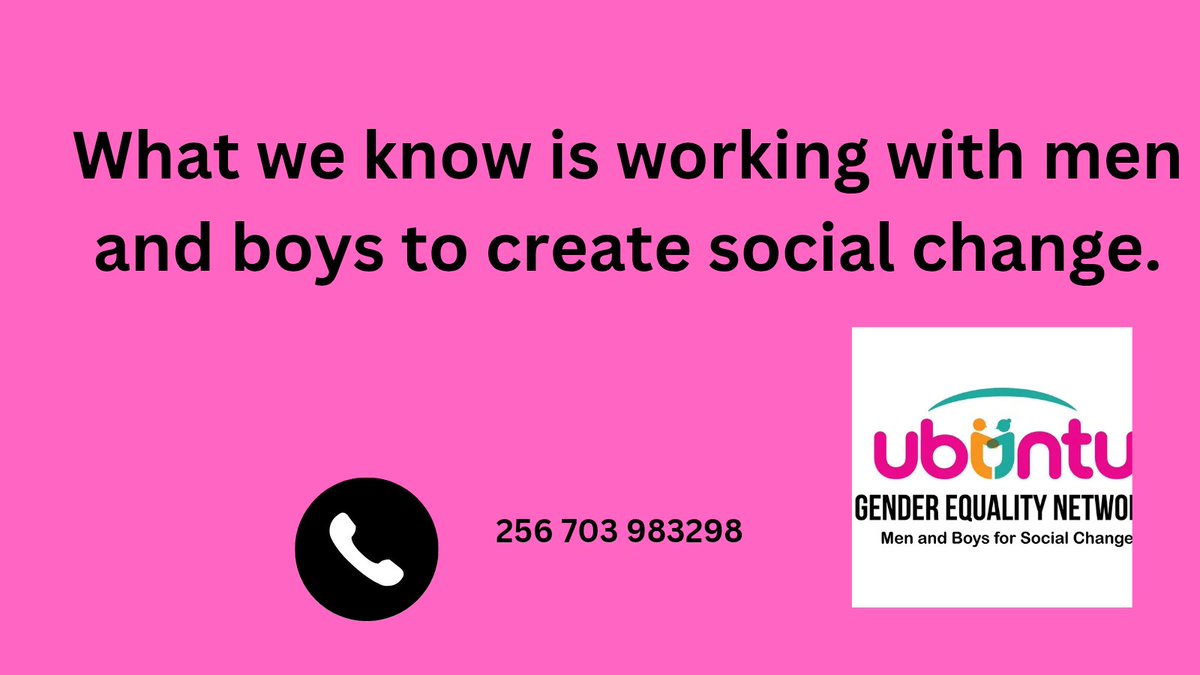 Here, we don't go wrong. Accountability in our work with men and boys is paramount.
