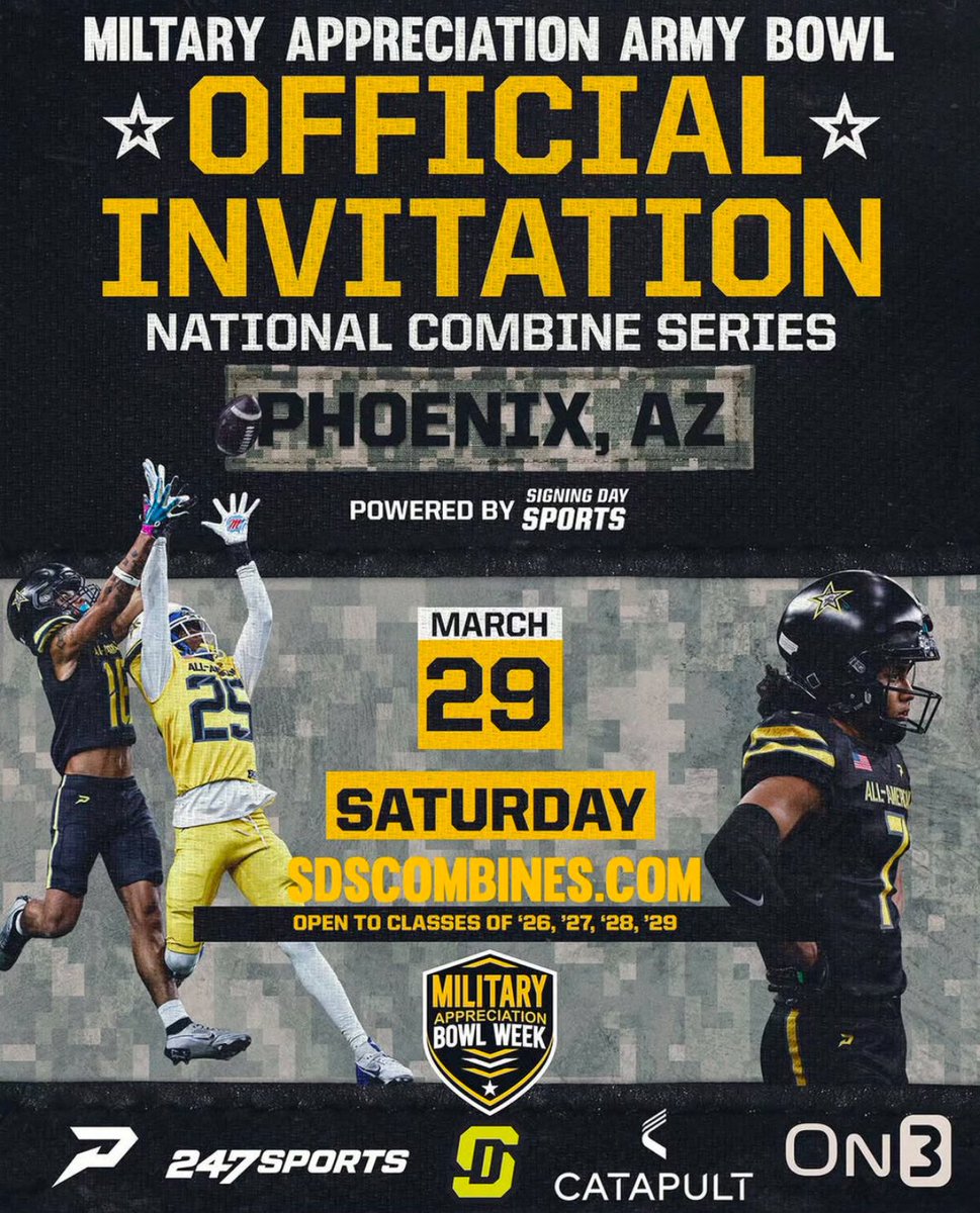 David Garza (@davidgarzafb) on Twitter photo Blessed to be invited to the Military Appreciation US Army combine series in Arizona. <a href="/SimpsonU_FB/">Simpson U Football</a> <a href="/hddngemscouting/">Jordan Amaskane, MBA</a> Blessed to be invited to the Military Appreciation US Army combine series in Arizona. <a href="/SimpsonU_FB/">Simpson U Football</a> <a href="/hddngemscouting/">Jordan Amaskane, MBA</a>