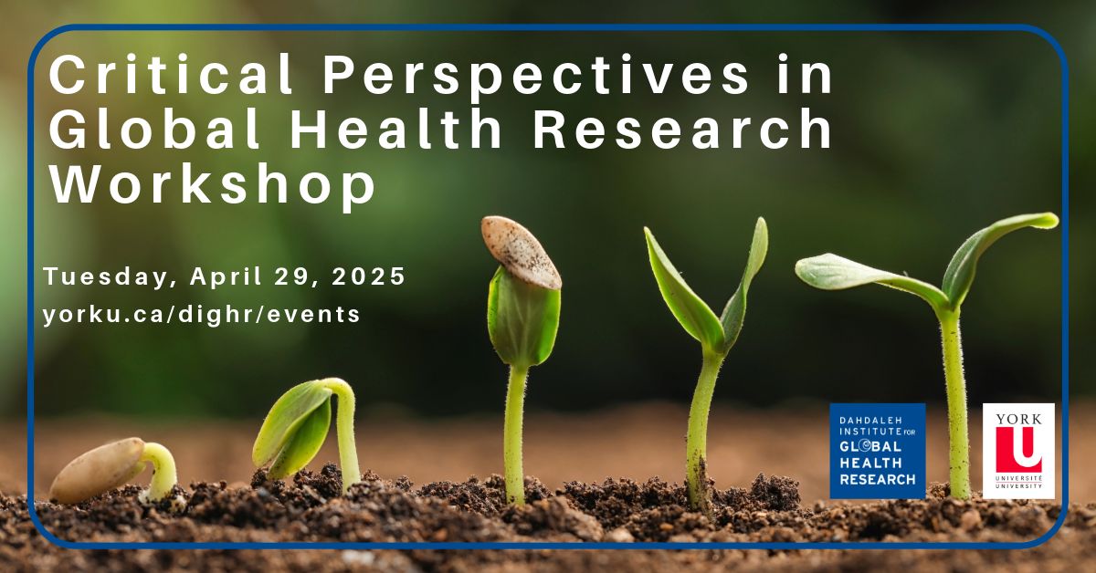 Dahdaleh Institute for Global Health Research (@dighr_yorku) on Twitter photo Join us for the 6th annual CPGH workshop on April 29! Hear from keynote speaker <a href="/KristinaBaines/">Kristina Baines</a> and researchers conducting global health research using critical social science perspectives. Share your ideas for feedback!
🌱 RSVP: buff.ly/yqZV97S Join us for the 6th annual CPGH workshop on April 29! Hear from keynote speaker <a href="/KristinaBaines/">Kristina Baines</a> and researchers conducting global health research using critical social science perspectives. Share your ideas for feedback!
🌱 RSVP: buff.ly/yqZV97S