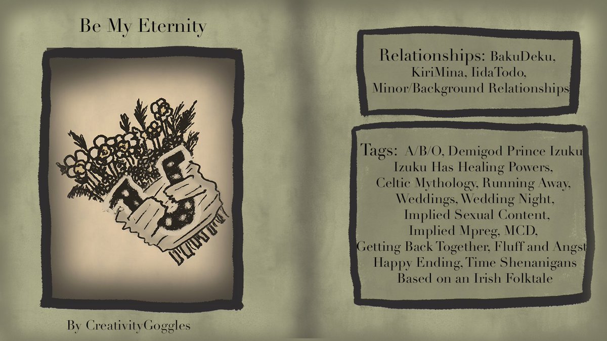 Happy St. Patrick’s Day! 🍀 Enjoy Ch 1 of My <a href="/EverAfterBKDK/">Ever After: BKDK Folklore & Fairy Tale Bang</a> Fic “Be My Eternity” Link is below!! ⬇️