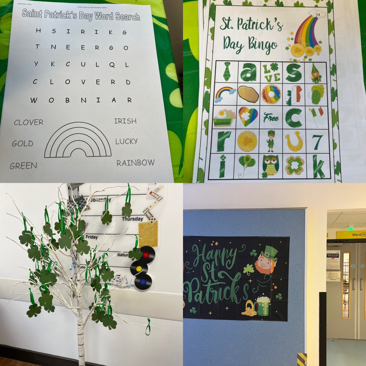 smitpop's tweet photo. A day celebrating St Patrick’s Day with our patients on Ward 36 today ☘️ 🇮🇪 @WUTHnhs @PatientWuth @MedicineDivisi1 https://t.co/IHrGiWJcO8