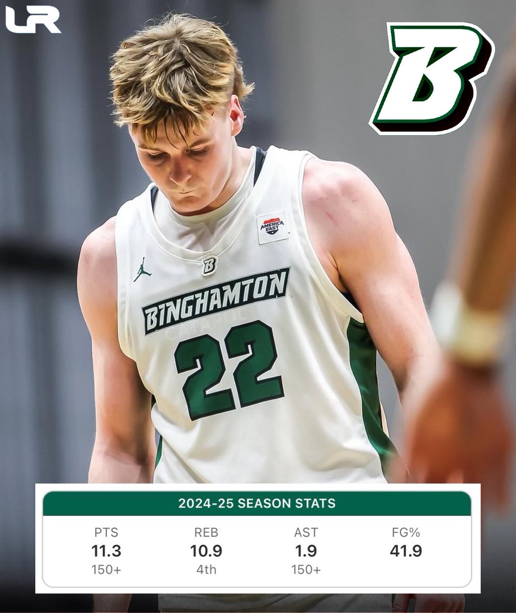 NEWS: Binghamton forward Gavin Walsh is entering the transfer portal, he told <a href="/LeagueRDY/">League Ready</a>.

Walsh played his first two seasons for Binghamton and averaged a double-double in 24-25.

He averaged 11.3PPG, 10.9RPG and 1.9APG this season.