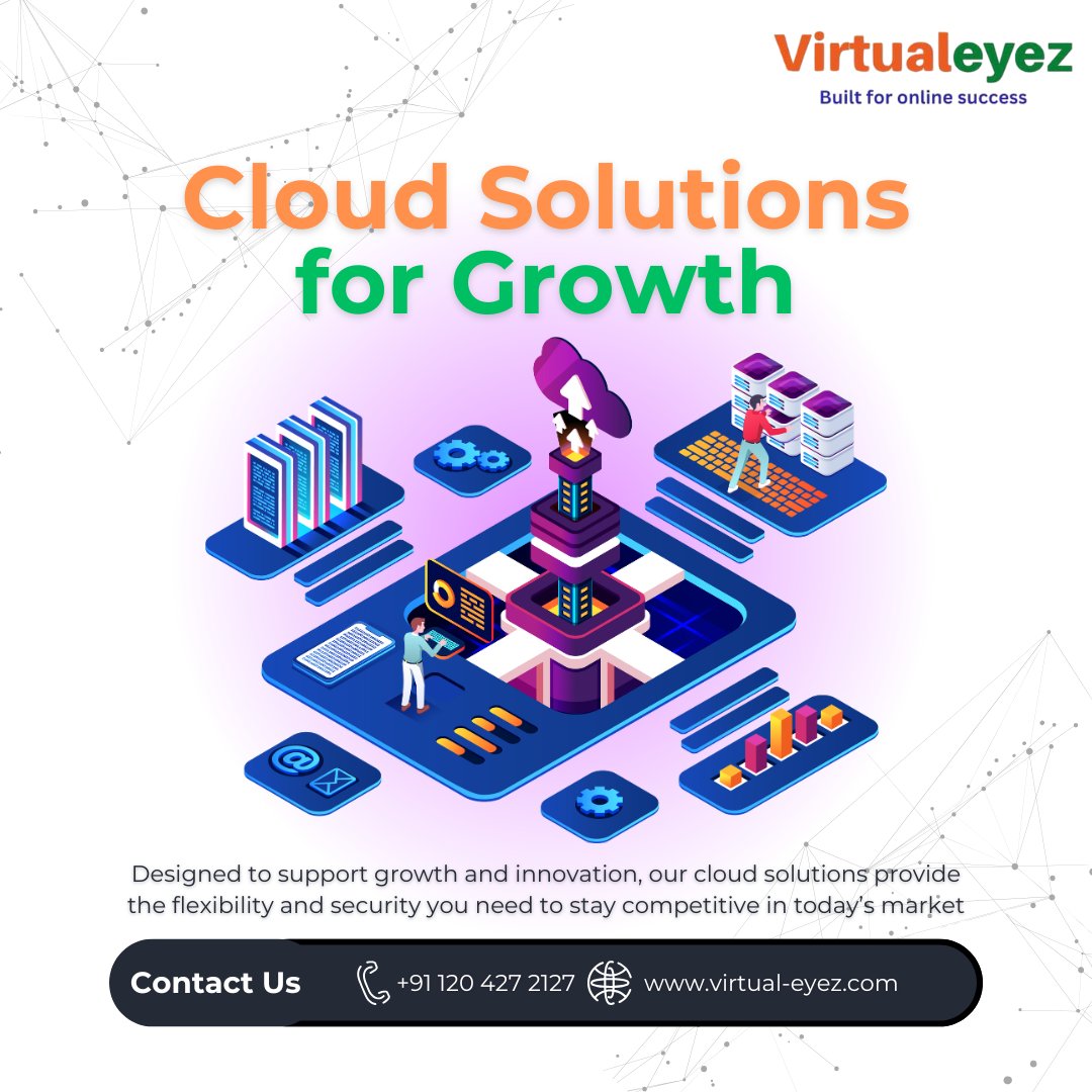 Virtualeyez LLC (@virtualeyezllc) on Twitter photo Cloud Solutions for Growth! 🚀 Elevate your business with secure, flexible, and innovative cloud solutions from Virtualeyez. ☁️ Stay ahead in today’s digital world! 🌐💡
📞 +91 120 427 2127 | 📩 info@virtual-eyez.com
#virtualeyez #cloudsolutions #digitalgrowth #business Cloud Solutions for Growth! 🚀 Elevate your business with secure, flexible, and innovative cloud solutions from Virtualeyez. ☁️ Stay ahead in today’s digital world! 🌐💡
📞 +91 120 427 2127 | 📩 info@virtual-eyez.com
#virtualeyez #cloudsolutions #digitalgrowth #business