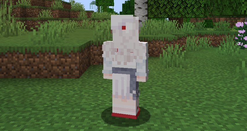 Grey043's tweet photo. I tried to make a minecraft skin based on the New Mayutama's model. 
新しいまゆたまさんのモデルを元にMinecraftのスキンを作ってみました。 - TL
 #新まゆたま王国なう https://t.co/jK7ZT5XyPe