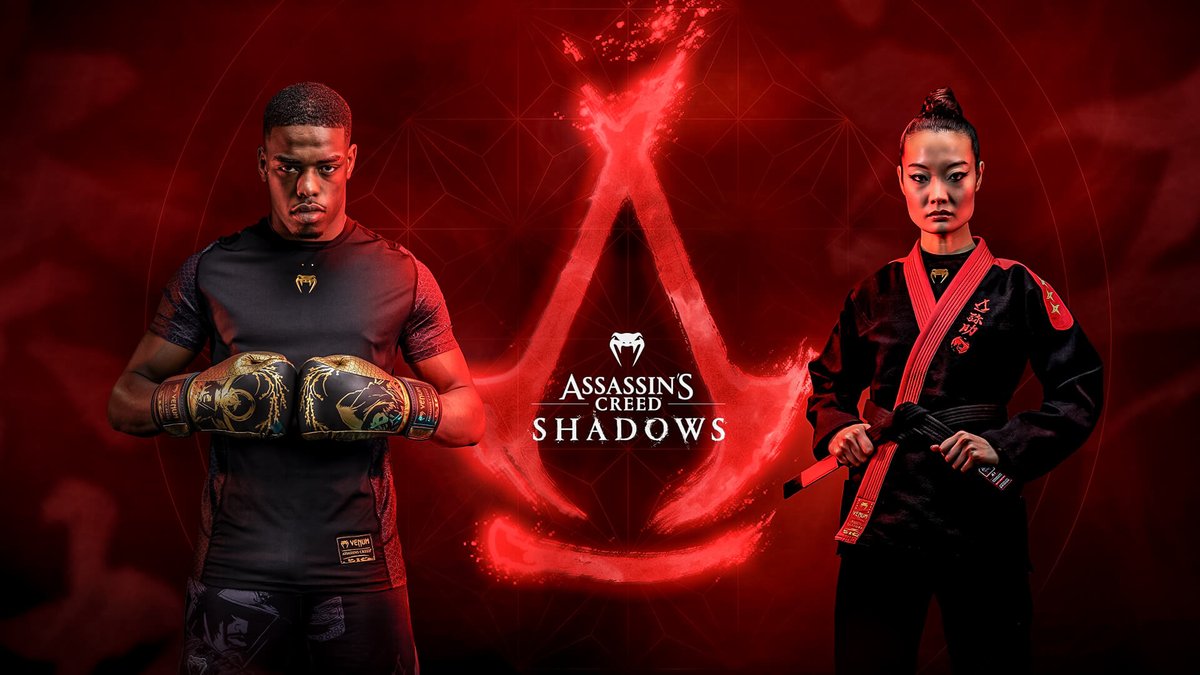 assassinscreed's tweet photo. Step into the shadows of history! 🏹 

The Venum x Assassin's Creed Shadows collection is here, blending stealth, precision, and combat gear for every assassin.🖤

Are you ready to embrace the Brotherhood? https://t.co/QFJgPRvL1l https://t.co/2DTeaOgLE5