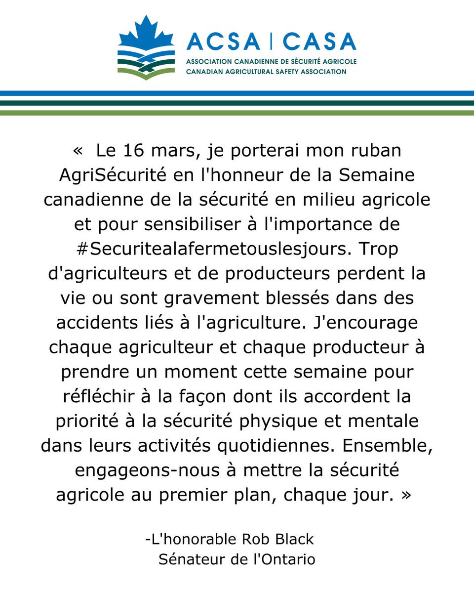 planfarmsafety's tweet photo. Merci, sénateur Rob Black, pour avoir contribué à sensibiliser le public à l’importance de la #SécuritéàlaFermeTouslesJours! Pour en savoir plus, consultez https://t.co/1Ok3n62YHF. #AgCanDurable https://t.co/chrEqsW9z0