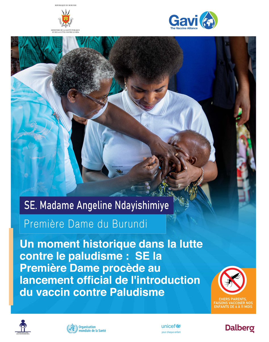 Aujourdhui, le Burundi a administre la premiere dose du vaccin contre le paludisme. #vaccinmalariabdi