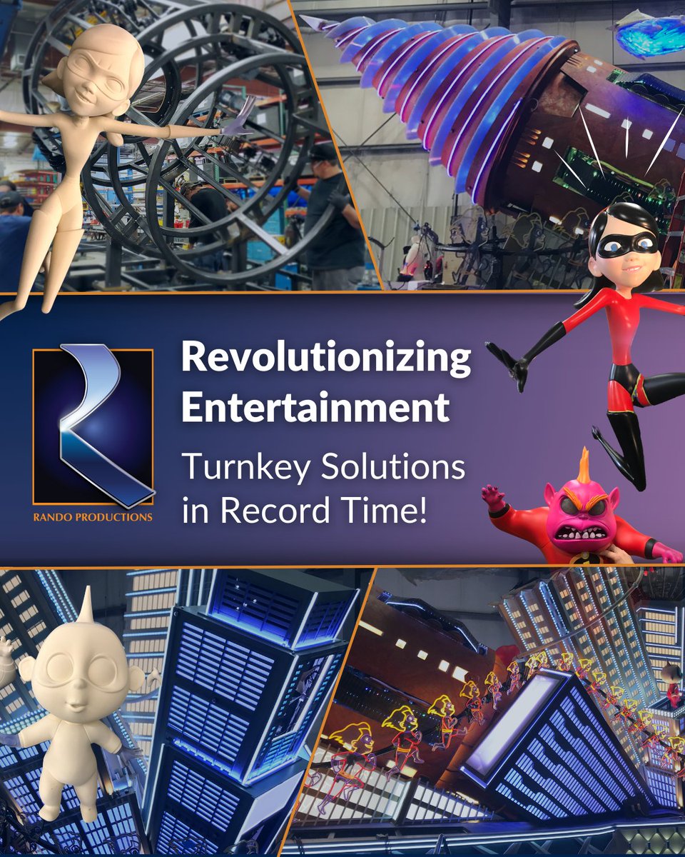 RandoProduction's tweet image. Revolutionizing entertainment manufacturing: At Rando Productions, we transform creative visions into reality in hours, not weeks. From sets to props, we're redefining what's possible for your productions. 

Let's bring your ideas to life! 

#CustomManufacturing #Entertainment