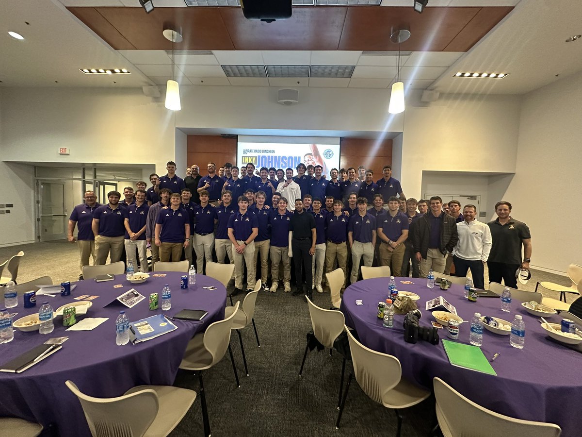 I had an incredible past two days at East Carolina University, spending time with the baseball team, community and business leaders, and coaches. A special thank you to the sponsors—Pirate Radio, East Coast Grading &amp; Utilities, and Arcadia—for their support.