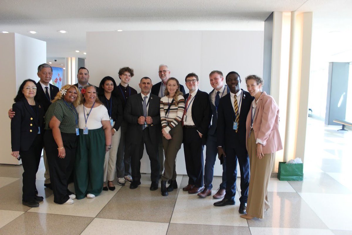 UtahIMF's tweet image. The UVU delegation was honored to receive a tour of the United Nations Headquarters, made possible by former UIMF president Tony Medina. We obtained the once-in-a-lifetime opportunity to stand behind the main podium in the hall’s rostrum.
#uimf #sustainability #unitednations #UN
