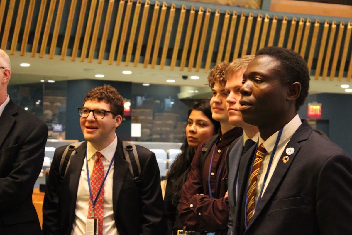 UtahIMF's tweet image. The UVU delegation was honored to receive a tour of the United Nations Headquarters, made possible by former UIMF president Tony Medina. We obtained the once-in-a-lifetime opportunity to stand behind the main podium in the hall’s rostrum.
#uimf #sustainability #unitednations #UN