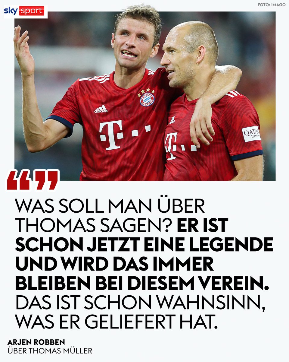 SkySportDE's tweet image. Legende rühmt Legende. 🤝 

#SkySport #Robben #Müller