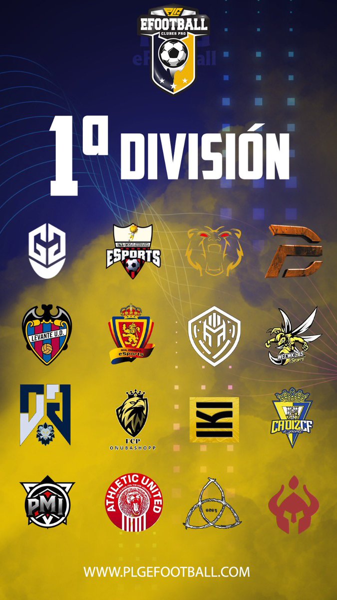 PLG efootball (@plgefootball) on Twitter photo ๐ ๐ยช ๐ซ๐๐๐๐๐๐ฬ๐
<a href="/TeamGMask/">Team GMask</a> <a href="/CFCM_eSports/">CF CALA MILLOR ๐ฎโฝ๏ธ</a> <a href="/EX0TIKGAMING/">EXรTIK GAMING</a> <a href="/DriFtEsports_/">DriFt Esports</a> <a href="/EsportsLUD/">Levante UD Esports</a> <a href="/RZ_eSports/">RZ eSports</a> <a href="/CeutaGuardians/">๐พ๐๐๐๐ผ ๐๐๐ผ๐๐ฟ๐๐ผ๐๐</a> <a href="/WeewKlas/">Weewklas eSports | Clubes Pro</a> <a href="/TeamOgmios/">Team Ogmios</a> <a href="/eSportsFCP/">FCP eSports ๐ฆ
</a> <a href="/IKITeam/">IKI Team</a> <a href="/Cadiz_CFESports/">Cรกdiz CF eSports</a> <a href="/PMI_eSports/">PMI eSports</a> <a href="/Athl3tic_United/">Athletic United eSports</a> <a href="/eSportsDark_/">Dark eSports</a> <a href="/capacitanesfc/">Capacitanes F.C</a>
#9PLG โฝ๏ธ๐ฎ ๐ ๐ยช ๐ซ๐๐๐๐๐๐ฬ๐
<a href="/TeamGMask/">Team GMask</a> <a href="/CFCM_eSports/">CF CALA MILLOR ๐ฎโฝ๏ธ</a> <a href="/EX0TIKGAMING/">EXรTIK GAMING</a> <a href="/DriFtEsports_/">DriFt Esports</a> <a href="/EsportsLUD/">Levante UD Esports</a> <a href="/RZ_eSports/">RZ eSports</a> <a href="/CeutaGuardians/">๐พ๐๐๐๐ผ ๐๐๐ผ๐๐ฟ๐๐ผ๐๐</a> <a href="/WeewKlas/">Weewklas eSports | Clubes Pro</a> <a href="/TeamOgmios/">Team Ogmios</a> <a href="/eSportsFCP/">FCP eSports ๐ฆ
</a> <a href="/IKITeam/">IKI Team</a> <a href="/Cadiz_CFESports/">Cรกdiz CF eSports</a> <a href="/PMI_eSports/">PMI eSports</a> <a href="/Athl3tic_United/">Athletic United eSports</a> <a href="/eSportsDark_/">Dark eSports</a> <a href="/capacitanesfc/">Capacitanes F.C</a>
#9PLG โฝ๏ธ๐ฎ