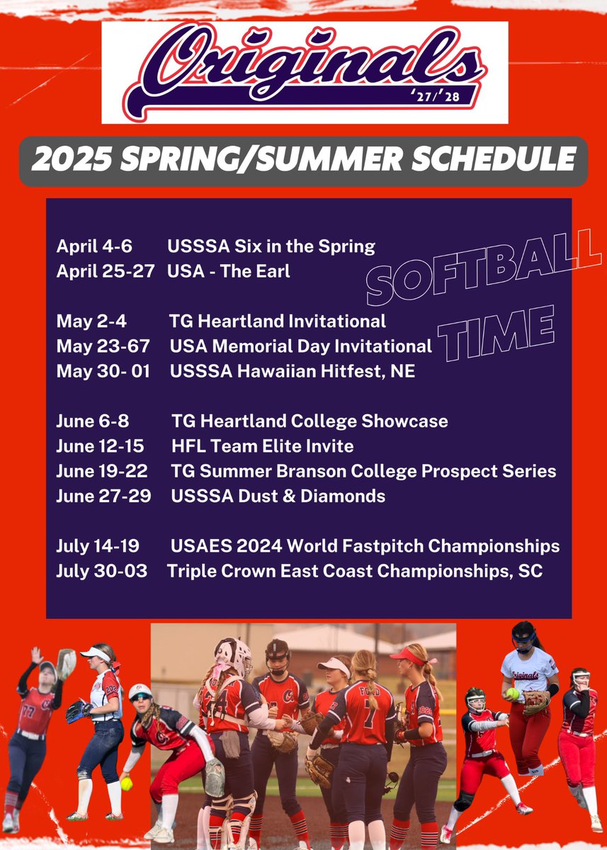 We interrupt your regularly scheduled scrolling to bring you an important announcement… 📢🥎 

The official schedule is HERE, and we’re ready to make some noise! 

Let’s Go ⭕️s!!! #BeOriginal #OsYouKnow