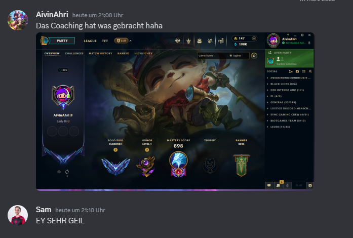 Von Emerald nach D1
Macher