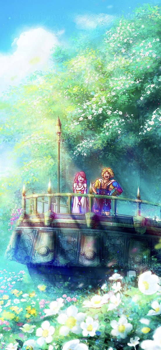 TylorHepnerArt's tweet image. Tidus &amp;amp; Yuna Wallpaper✨ #FFX