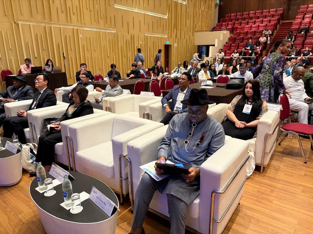govdouyediri's tweet photo. "Protecting Our Deltas, Securing Our Future" was the rallying cry as I earlier today addressed the United Nations Convention on Conserving of River Deltas (UNCCRD) summit in Bangkok, Thailand.

Drawing from our experience with the environmental challenges in my home State of Bayelsa, I urged for a global action to safeguard our Deltas from the devastating impacts of climate change and environmental degradation. 

I reminded the summit of  the challenges faced by coastal communities along the banks of the Atlantic Ocean in Bayelsa State who are equally facing threats from coastal erosion, ocean surge and salt water encroachment from rising high-sea levels. 

The affected communities include Agge, Orobiri, Bilabiri, Amatu, and Aghoro in Ekeremor Local Government Area as well as Ezetu, Foropa, Koluama in Southern Ijaw Local Government Area and then Odioama, Okpoama, Akassa, Twon-Brass, and Sangana among others in Brass Local Government Area.  

As a region, we need urgent and collective assistance to dredge our water courses and erect shore protection, to address the climate crises and protect our most vulnerable communities as the very survival of our people now hangs in the balance.

Regrettably, coastal communities in Bayelsa State and elsewhere in the Niger Delta region of Nigeria have continued to face threats of coastal erosion and oil pollution.

For us in the Niger Delta and Bayelsa, in particular, over a half century of oil exploration has left a legacy of pollution that not only scars our environment, destroying our Deltas, but also rob our people of their dignity and well-being.

In my address on the occasion, I emphasized the need for collective action to protect these vital ecosystems and ensure a sustainable future for our communities.

It is good to note that the UNCCRD summit will at the end deliver a White Paper to the United Nations, making operational the UN Convention for Conserving River Deltas (UNCCRD). 

We are in this together.

~ SDD