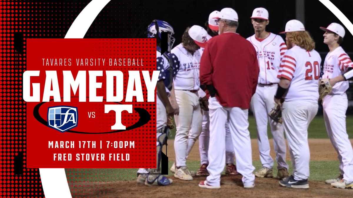 ‼️GAMEDAY‼️

It’s a St. Patty’s Day matchup tonight as the Dawgs take on the Foundation Academy Lions at home tonight! 🔴⚪️

🆚: Foundation vs Tavares
⏰: JV 4:00 PM/Varsity 7:00 PM
📍: Fred Stover Field

#ProveThemWrong #TavaresBaseball