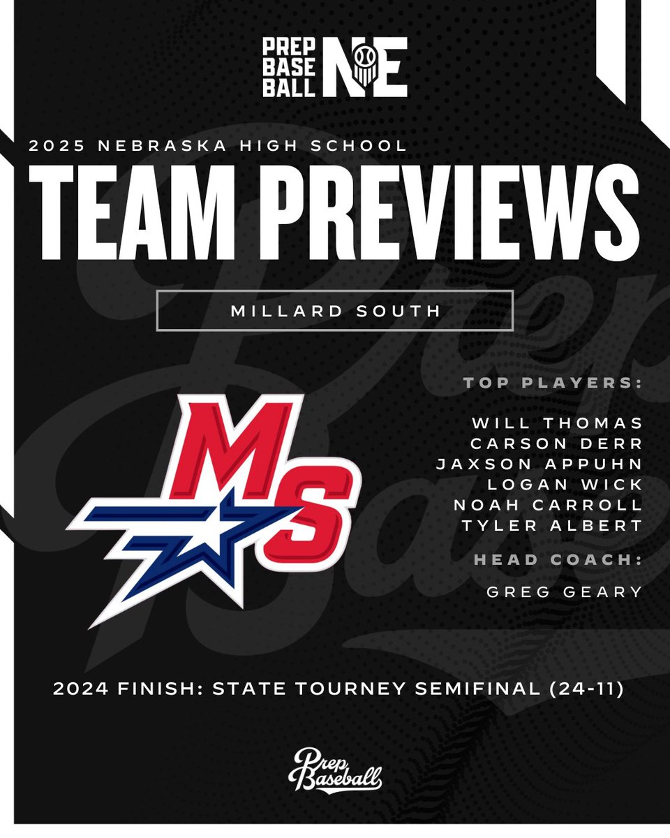 Prep Baseball Nebraska (@prepbaseballne) on Twitter photo ๐ #๐๐๐๐๐๐ซ๐๐ฏ๐ข๐๐ฐ๐๐
โ ๐ ๐๐ข๐ฅ๐ฅ๐๐ซ๐ ๐๐จ๐ฎ๐ญ๐ก
The Millard South Patriots bring a hardworking, competitive squad to the field this spring. Expect this group to bring energy and battle every game.
๐: loom.ly/sjO0xXQ | <a href="/MSHS_Baseball/">MS Patriots Baseball</a> ๐ #๐๐๐๐๐๐ซ๐๐ฏ๐ข๐๐ฐ๐๐
โ ๐ ๐๐ข๐ฅ๐ฅ๐๐ซ๐ ๐๐จ๐ฎ๐ญ๐ก
The Millard South Patriots bring a hardworking, competitive squad to the field this spring. Expect this group to bring energy and battle every game.
๐: loom.ly/sjO0xXQ | <a href="/MSHS_Baseball/">MS Patriots Baseball</a>