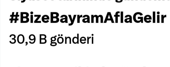 #BizeBayramAflaGelir 
Arkadaşlar rt akışını biraz daha hızlandıralım,
Şüphesiz en çok etkileşim rt ile gelecektir 
<a href="/RTErdogan/">Recep Tayyip Erdoğan</a> 
<a href="/dbdevletbahceli/">Devlet Bahçeli</a> 
<a href="/MHP_Bilgi/">MHP</a> 
<a href="/herkesicinCHP/">CHP 🇹🇷</a> 
<a href="/Akparti/">AK Parti</a>