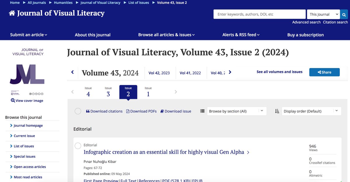 pinarnuhoglu's tweet photo. The special issue "Infographic Creation as an Essential Skill for Gen Alpha’s Visual Literacy" is out in the Journal of Visual Literacy! 🎉 
https://t.co/pr6zsBV5uS https://t.co/aJrYB9txKr