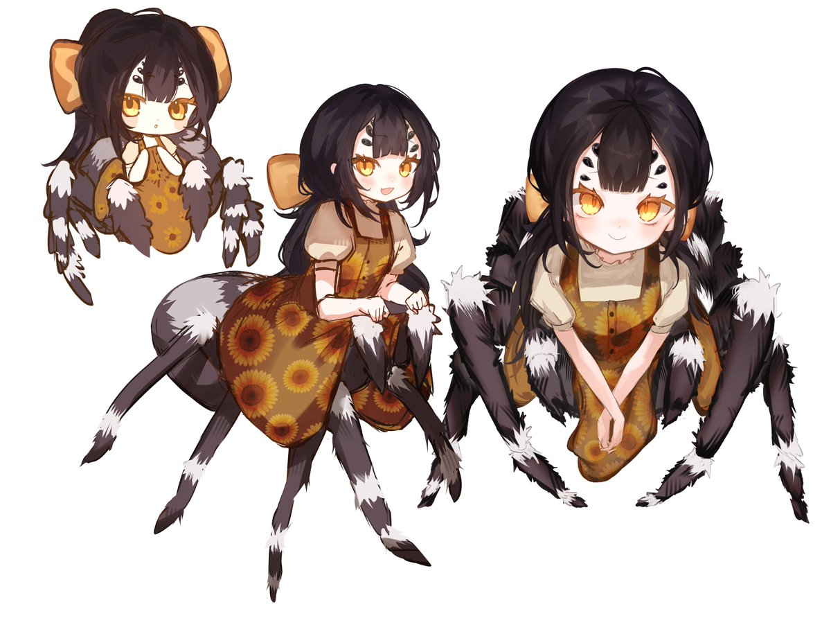 XenoDoppel's tweet image. Adeline, the bold jumper arachne!
🎨: @eririin_