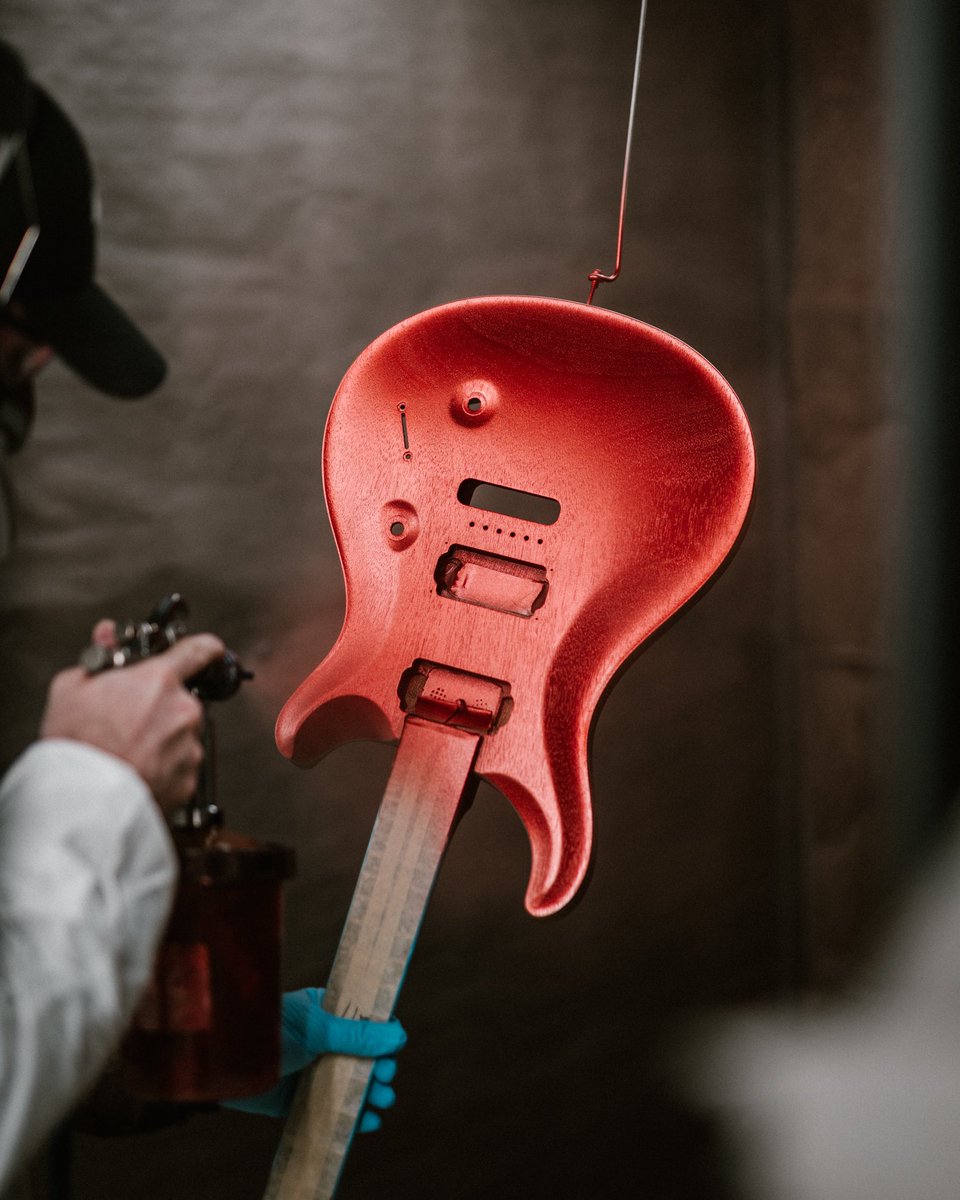 prsguitars's tweet photo. We’re pulling back the curtain to give you a look at where the magic happens: the spray booth! 🎨 What color is your PRS? https://t.co/bwt51apzlc