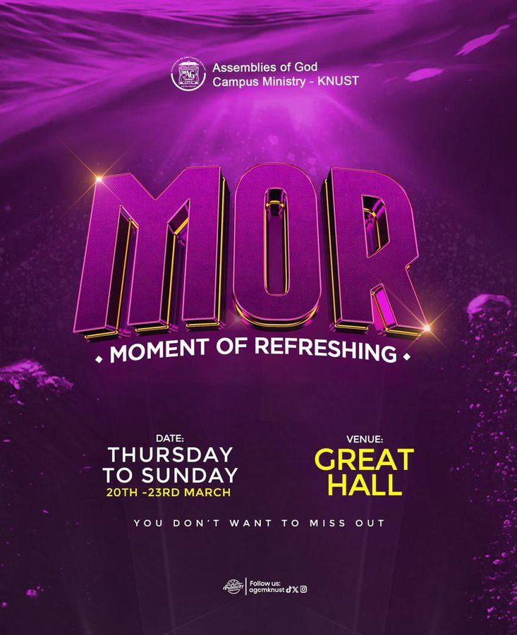 Can't wait to see you there
#AGCMKNUST
#MOR2025