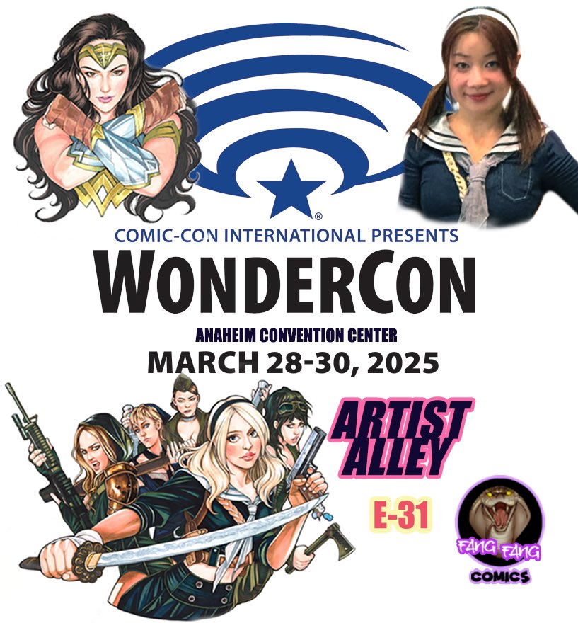 This is my first show of the year! Commissions are open for all three days—come say hi if you need one! I won’t be doing too many shows this year since I want to focus on creating more comics and fan posters. Stay tuned for new works—thank you!🥰🤟🏻#wondercon