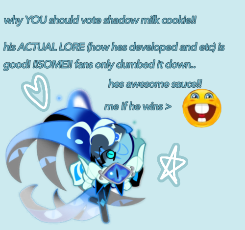 LightingFoxYT's tweet photo. VOTE SHADOW MILK COOKIE https://t.co/dOIOMF6Yo9