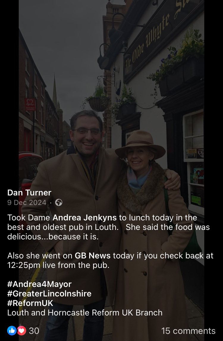 Reform Party UK Exposed ๐ฌ๐ง (@reformexposed) on Twitter photo Reform UK council candidate in Lincolnshire Dan Turner, convicted of fraud today.
Reform UKโs Greater Lincolnshire Mayoral candidate <a href="/andreajenkyns/">Dame Andrea Jenkyns DBE ๐ฌ๐ง</a>.
How much did she know? Reform UK council candidate in Lincolnshire Dan Turner, convicted of fraud today.
Reform UKโs Greater Lincolnshire Mayoral candidate <a href="/andreajenkyns/">Dame Andrea Jenkyns DBE ๐ฌ๐ง</a>.
How much did she know?